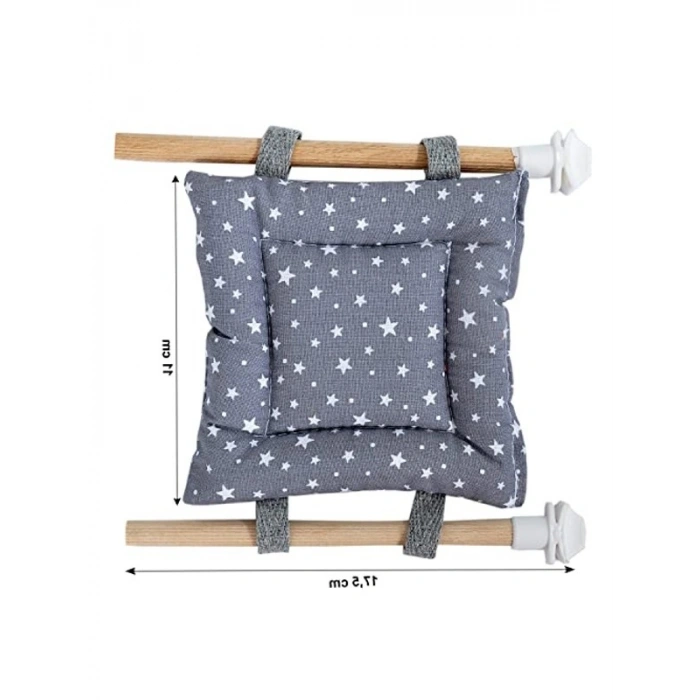 11 cm x 11 cm boyutunda kuş yatağı, konforlu dinlenme alanı