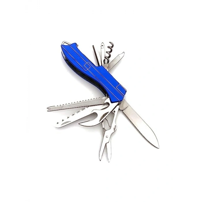 11 Fonksiyonlu Mavi Kamp Cep Çakısı