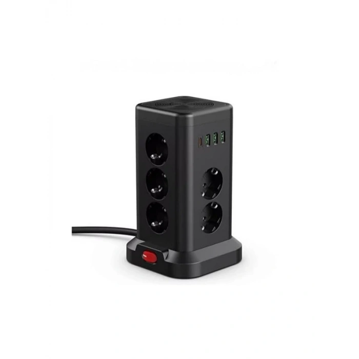 11li Akım Korumalı USB Priz Kulesi, 3680W Güç ile Hızlı Şarj