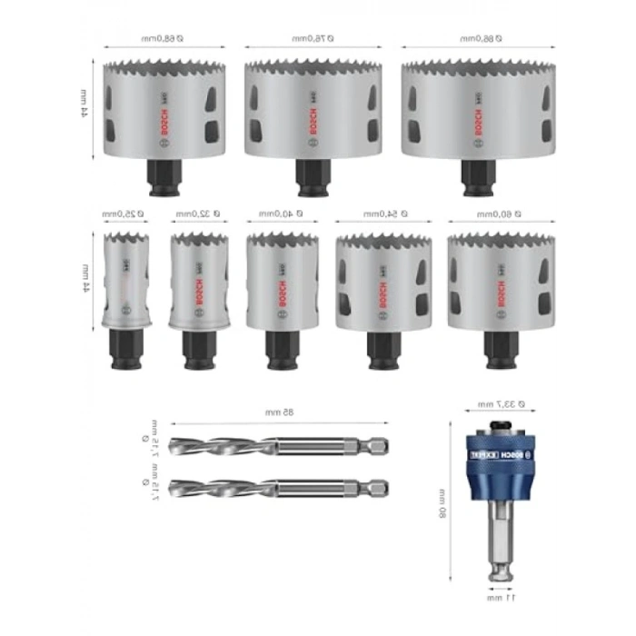 11 Parça Çok Amaçlı Delik Açma Testeresi Seti