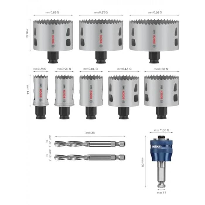 11 Parça Çok Amaçlı Delik Açma Testeresi Seti