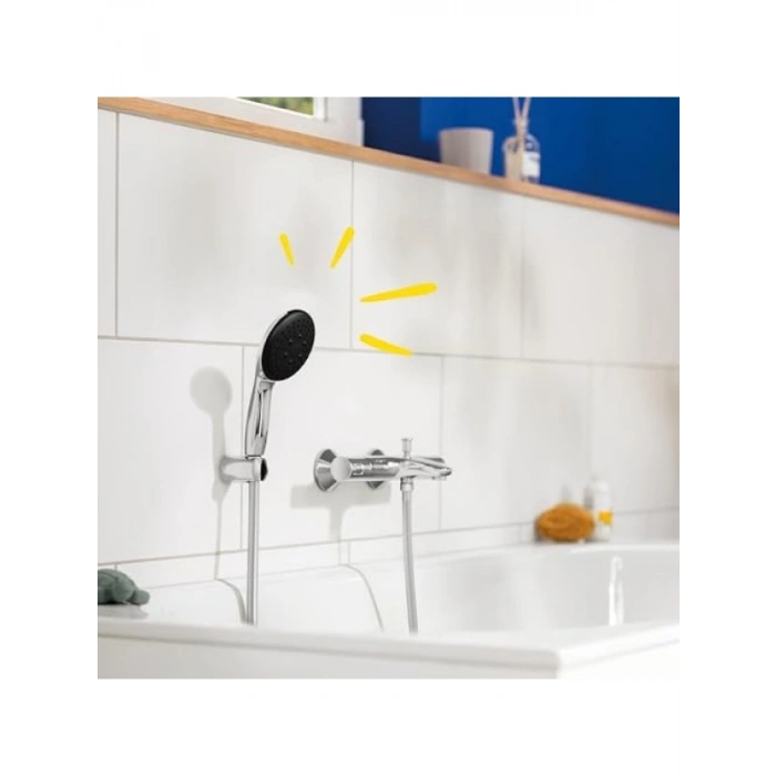 110mm Yuvarlak El Duşu Seti, 3 Akışlı, Krom Kaplama