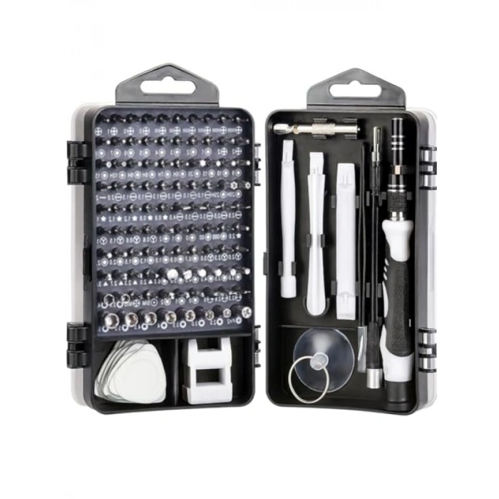 115 Parça Hassas Tornavida ve Onarım Seti – Ergonomik Tasarımlı Krom Vanadyum Çelik Aletler