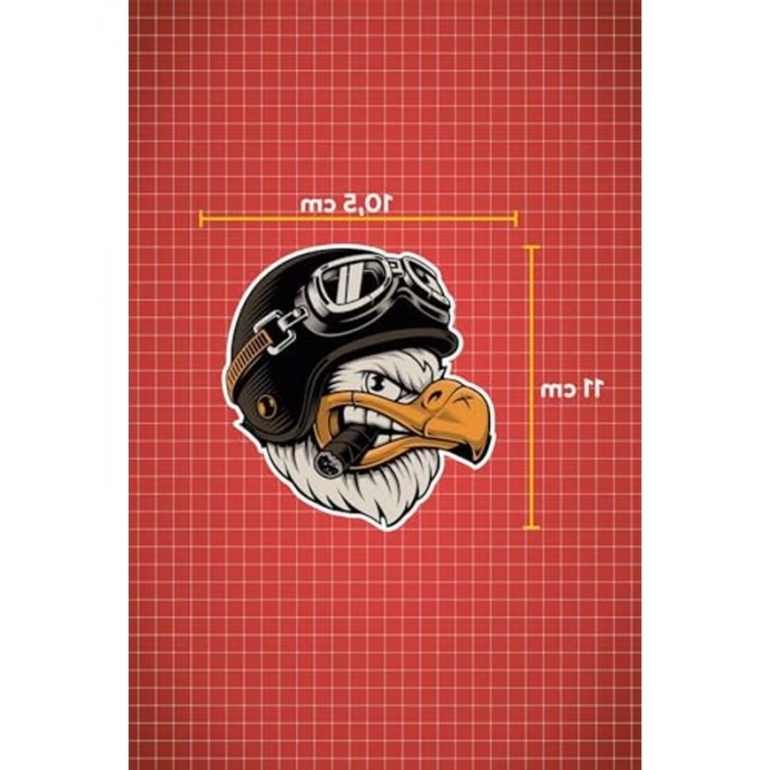 11x10,5 cm Araba ve Laptop İçin Kartal Sticker, Çok Amaçlı Kullanım