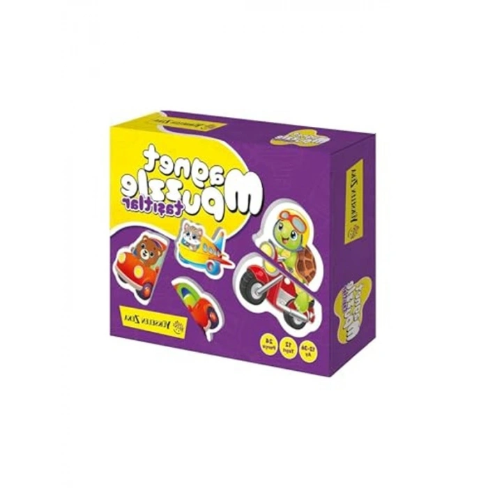 12-36 Ay İlk Magnet Puzzle Taşıtlar Aktivite Kitabı, 978-625-7632-74-4