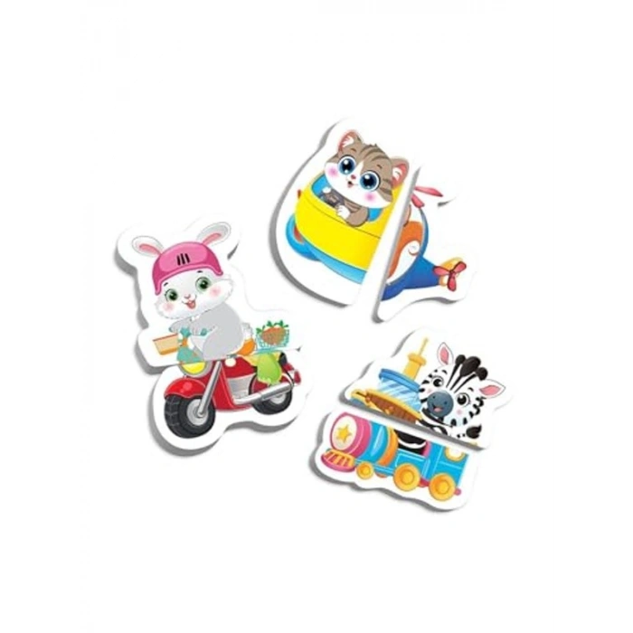 12-36 Ay İlk Magnet Puzzle Taşıtlar Aktivite Kitabı, 978-625-7632-74-4
