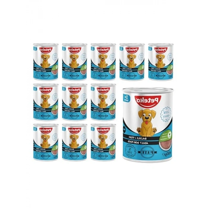 12 Adet 400 Gr Balıklı Yetişkin Köpek Pate
