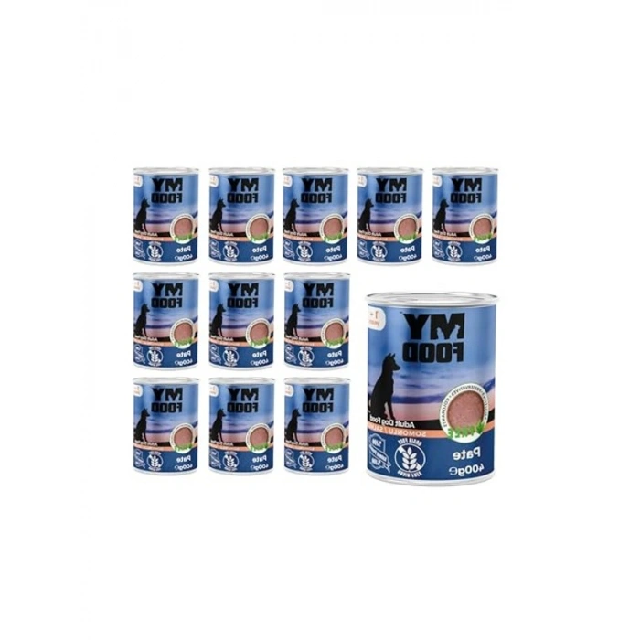 12 adet 400 Gr Somonlu Pate, Yetişkin Köpekler için