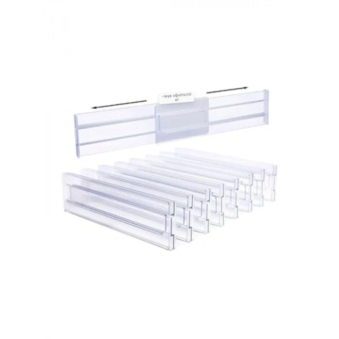 12 Adet Ayarlanabilir Akrilik Çekmece Bölücü Organizer