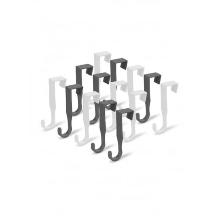 12 Adet Çok Amaçlı Plastik Askı, Kapı Arkası ve Dolap İçin Uygun