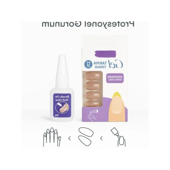 12 Adet Kendinden Yapışkanlı Takma Tırnak Seti