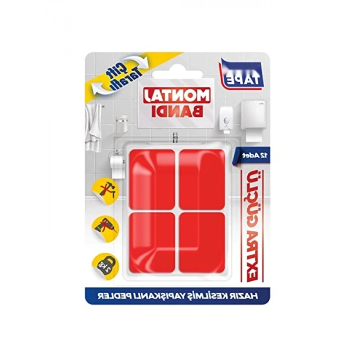 12 Adet Kesilmiş Çift Taraflı Montaj Bandı