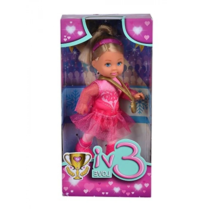 12 cm Boyutunda Pembe Kostümlü Buz Pateni Eğlencesi Figürü