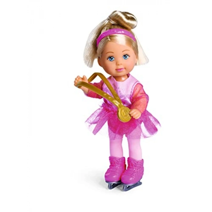 12 cm Boyutunda Pembe Kostümlü Buz Pateni Eğlencesi Figürü