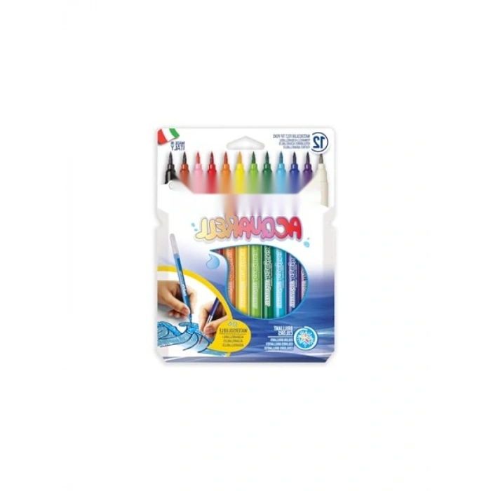 12li Fırça Uçlu Keçeli Boya Kalemi Seti