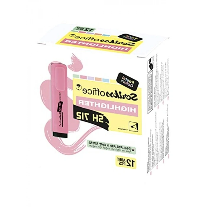 12li Fosforlu Pastel Kalem Seti, Sofistike Renkler