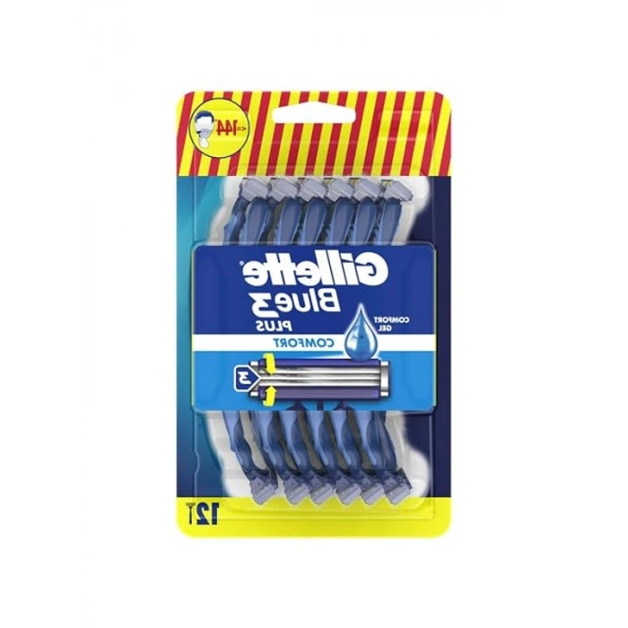 12li Gillette Blue3 Plus Comfort Tıraş Bıçağı, Rahat Kullanım