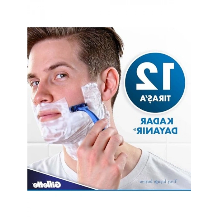 12li Gillette Blue3 Plus Comfort Tıraş Bıçağı, Rahat Kullanım