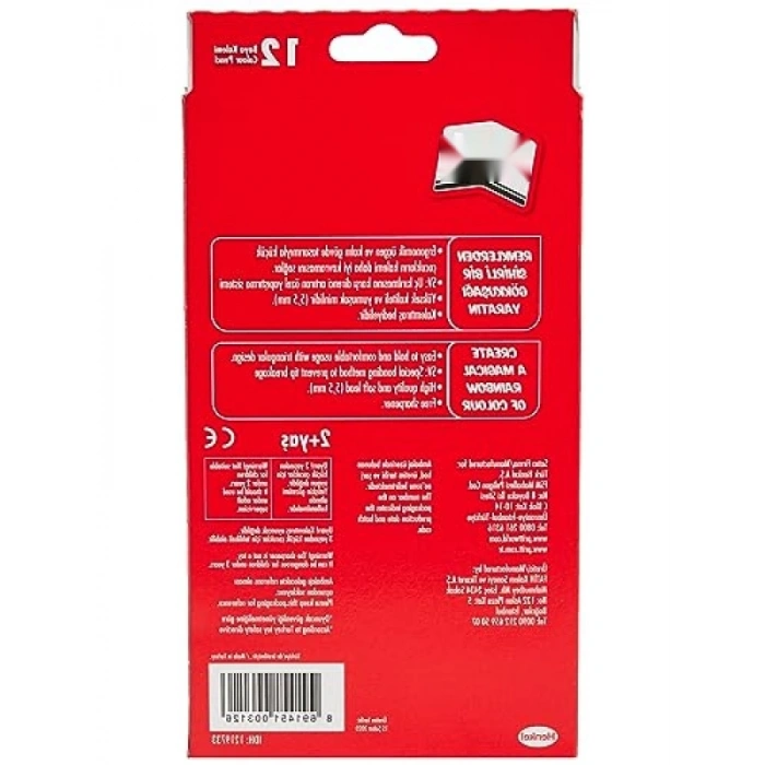 12li Jumbo Kuru Boya Kalemi Seti, Renkli ve Ergonomik
