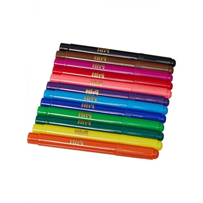 12li Jumbo Yuvarlak Keçeli Kalem Seti, Renkli