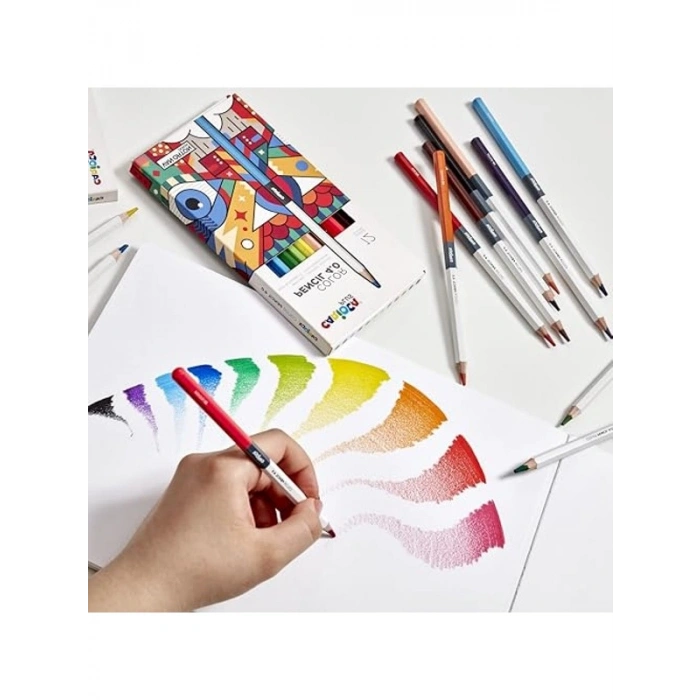 12li Kuru Boya Kalemi Seti, Renkli Seçenekler