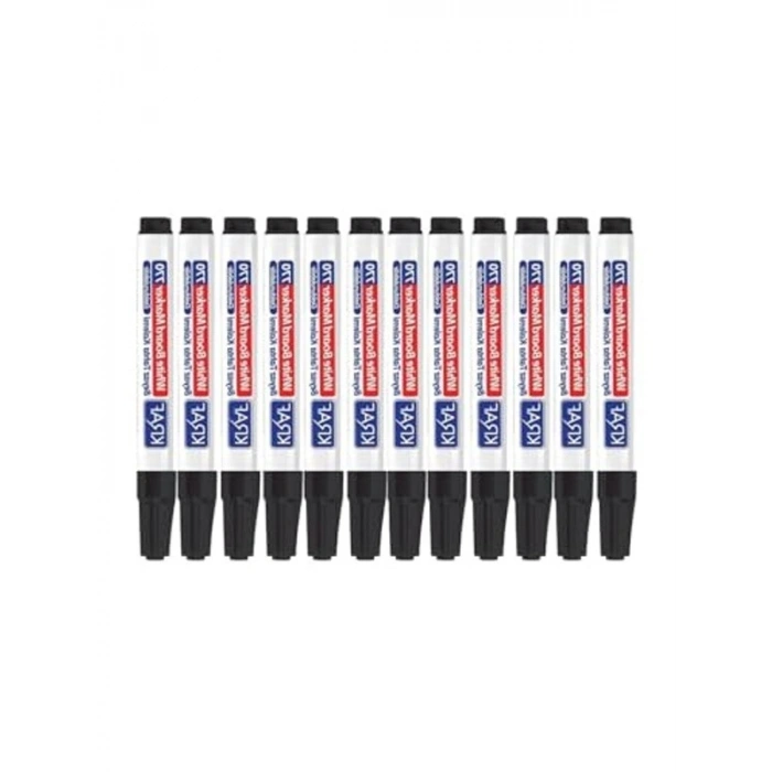 12li Siyah Doldurulabilir Beyaz Tahta Kalemi Seti