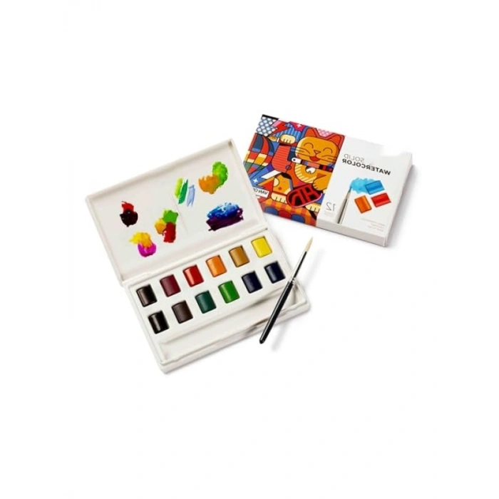 12li Sulu Boya Seti (Fırçalı)