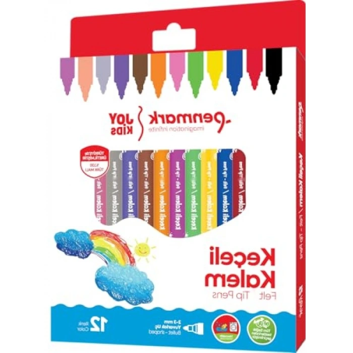 12li Süper Yıkanabilir Keçeli Kalem Seti