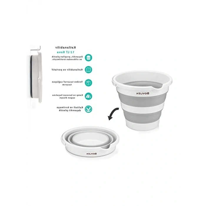 12 Litre Katlanabilir Kova - Akordiyon Tasarım