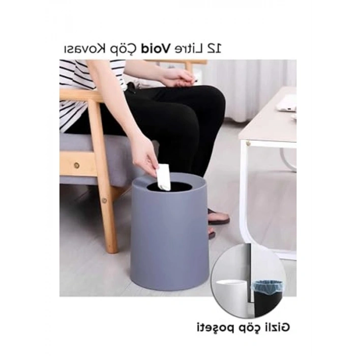 12 Litrelik Gizli Çöp Kovası - Minimalist Tasarım