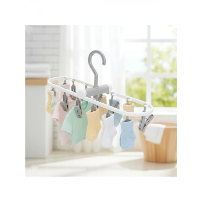 12 Mandallı Çok Amaçlı Çamaşır Askısı, Katlanabilir