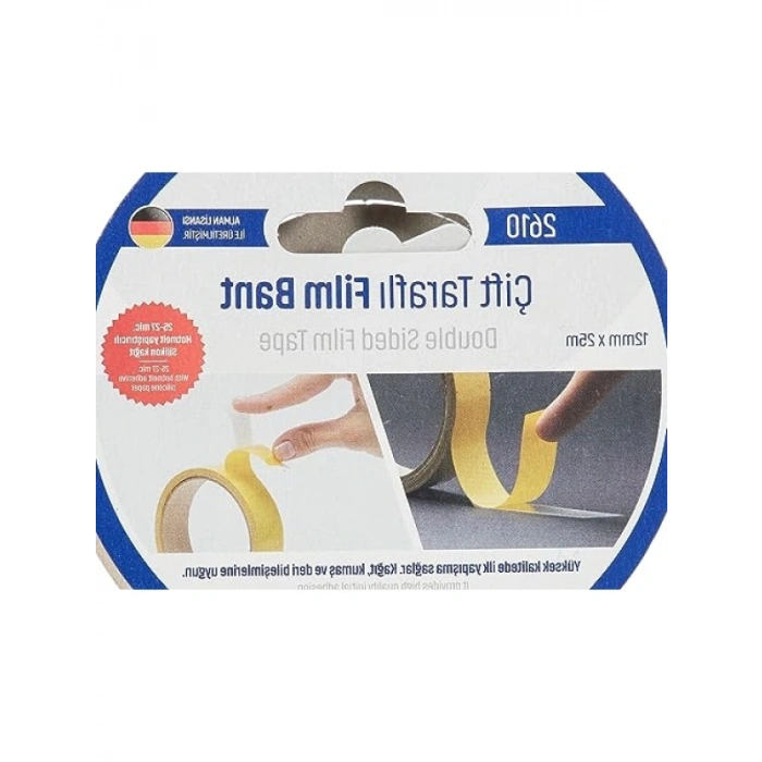 12 mm x 25 m Çift Taraflı Akrilik Bant