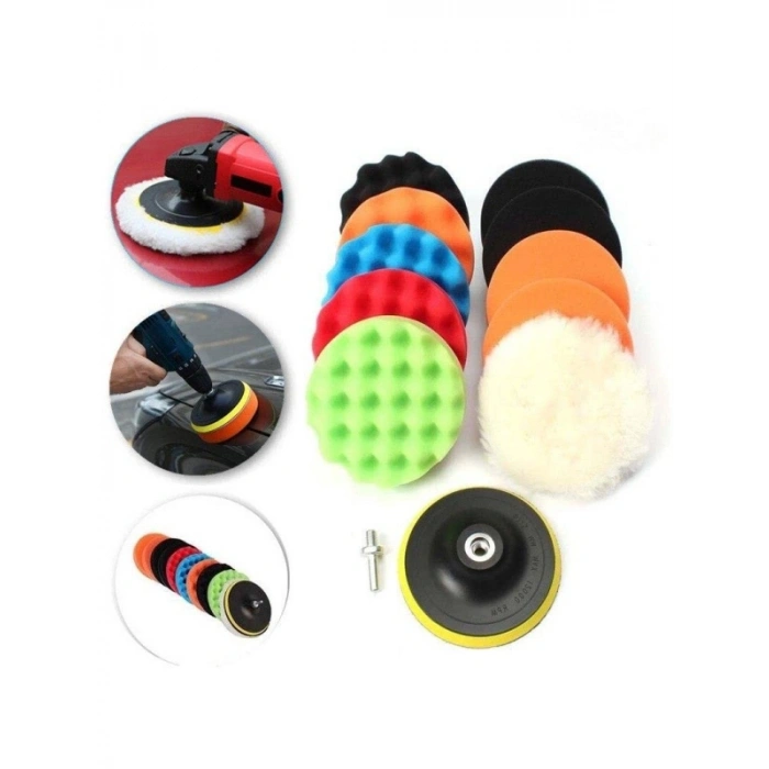 12 Parça 10cm Oto Pasta Cila ve Polisaj Seti