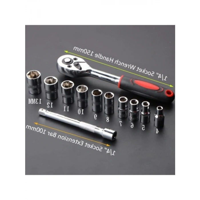 12 Parça Cırcırlı Lokma Seti, Krom Vanadyum Çelik