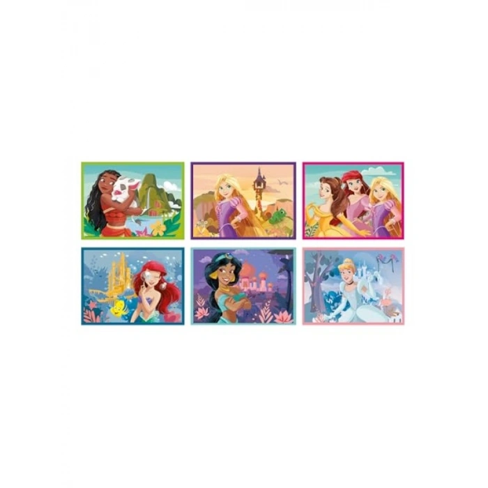 12 Parça Prenses Temalı Küp Puzzle