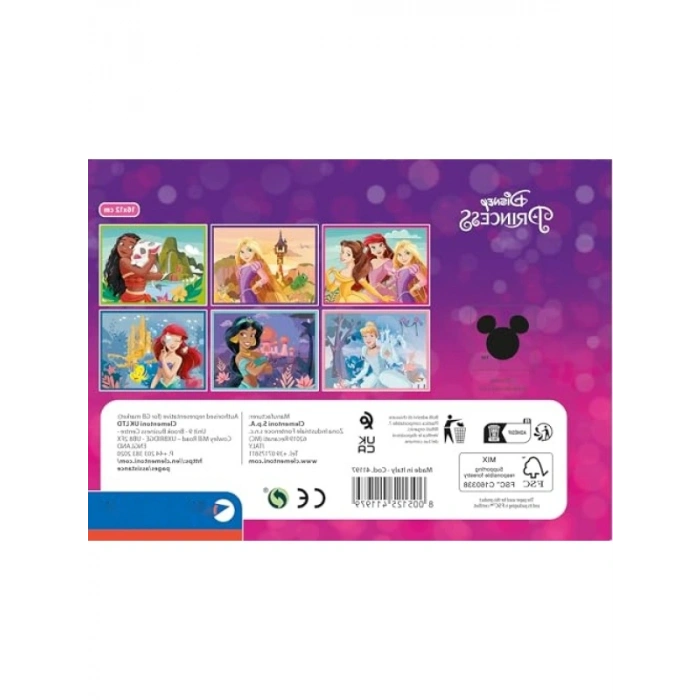 12 Parça Prenses Temalı Küp Puzzle