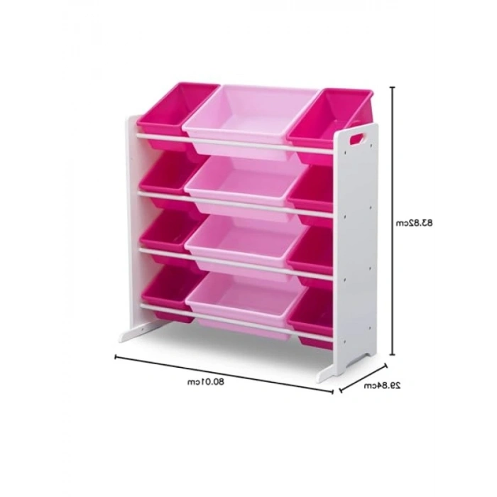 12 Plastik Kovalı Çocuk Oyuncak Saklama Kutusu