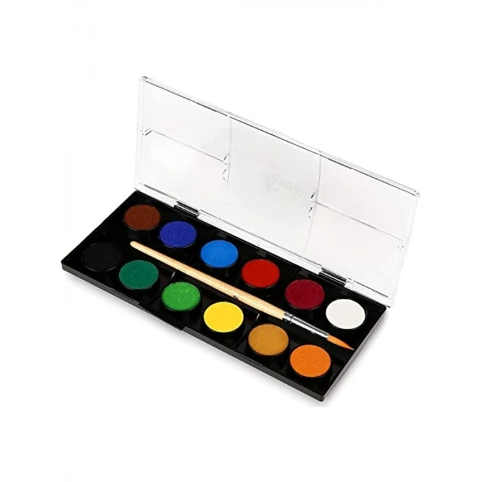 12 Renk Suluboya Seti, Parlak ve Karışabilir Renklerle