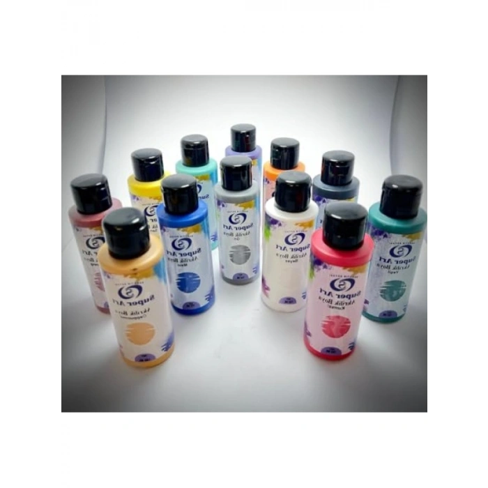 12 Renkli Akrilik Boya Seti - 100 mL