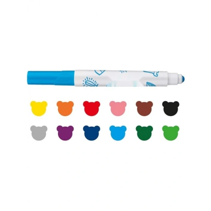 12 Renkli Jumbo Keçeli Kalem Seti - 42814