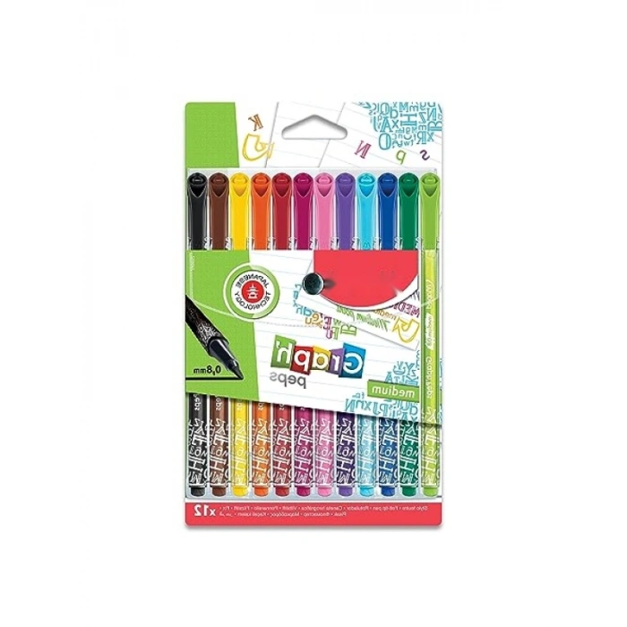 12 Renkli Keçeli Kalem Seti