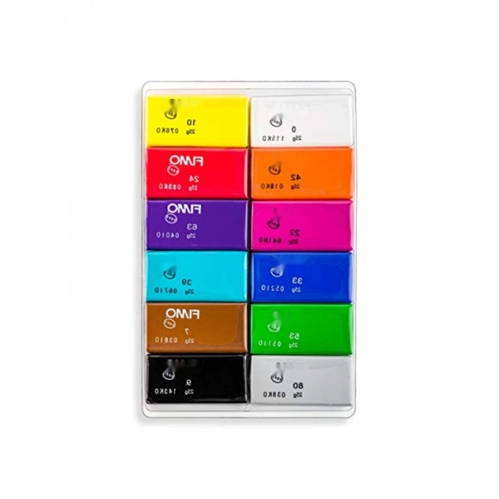 12 Renkli Modelleme Kili Seti – Fimo Soft