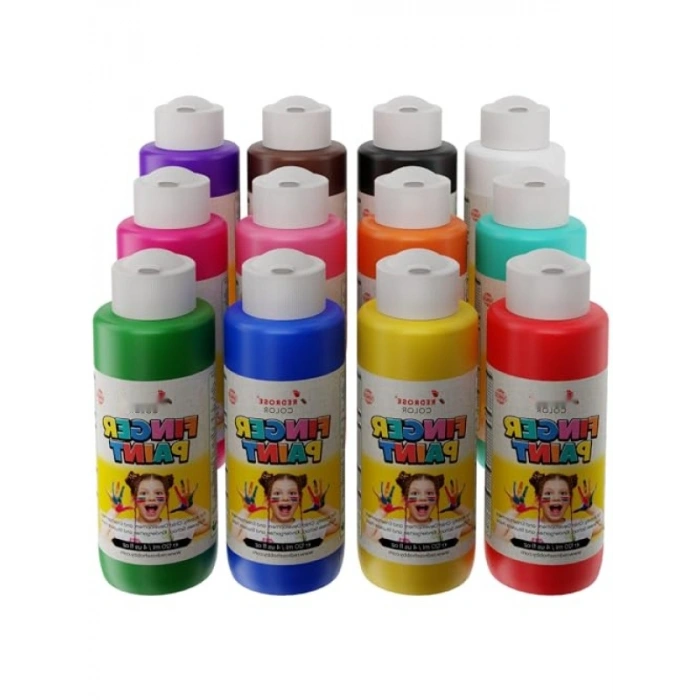 12 Renkli Parmak Boyası Seti - 12x120ml