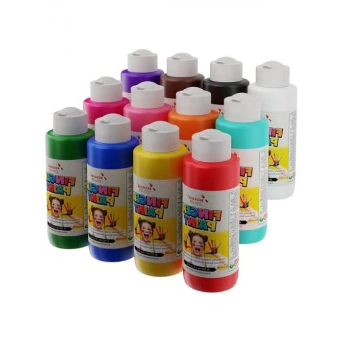 12 Renkli Parmak Boyası Seti - 12x120ml