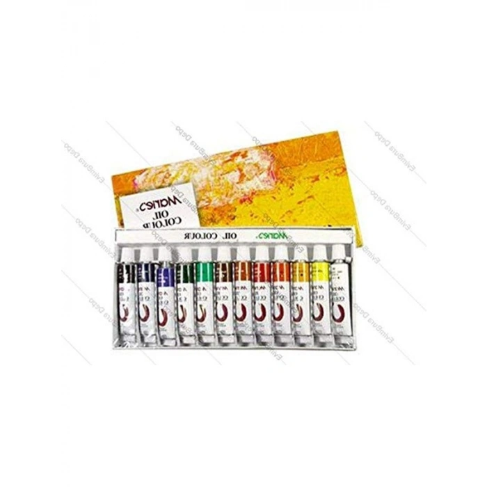 12 Renkli Yağlı Boya Seti - 12 ml Boya ile Sanatsal Çalışmalar