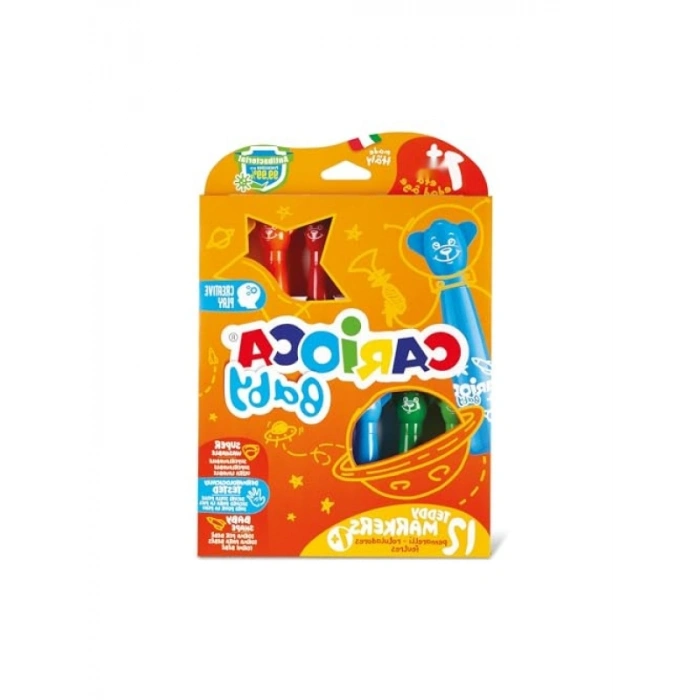 12 Renkli Yıkanabilir Keçeli Boya Kalemi Seti