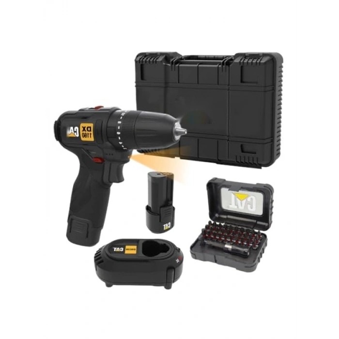 12 Volt Çift Akülü Kömürsüz Darbeli Matkap + 32 Parça Aksesuar Seti