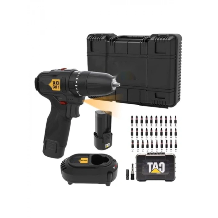 12 Volt Çift Akülü Kömürsüz Darbeli Matkap + 32 Parça Aksesuar Seti
