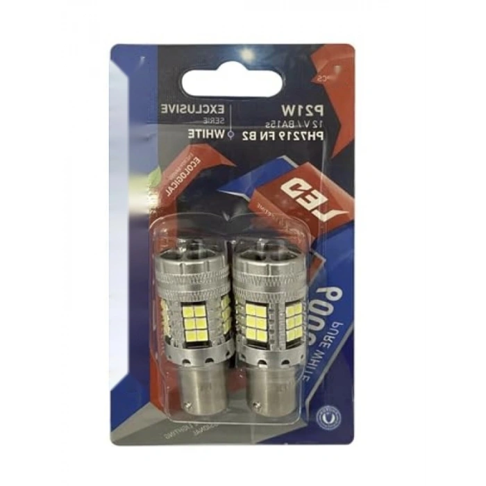 12 Volt P21W Beyaz Tek Duy LED Ampul Seti - 2 Adet