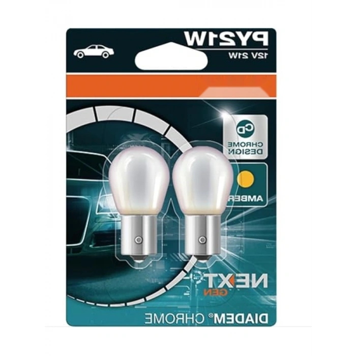 12 Volt Sarı Işık Ampül - Tek Duy Py21w 93 Chrome Desıgn